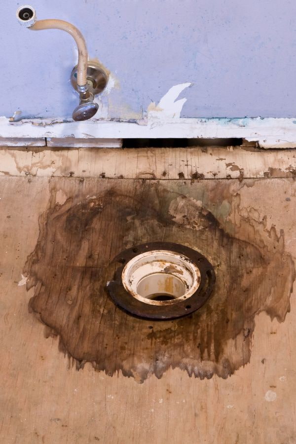 image showing an example of water damage in a commercial building